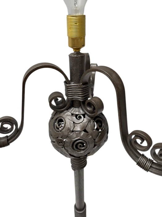 Art Deco Amsterdamse School Floor Lamp by Amsterdamsche Kunstsmederij, 1920s
